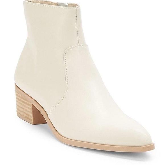 Dolce Vita Azyan Ivory Leather‎ Ankle Boots 9.5